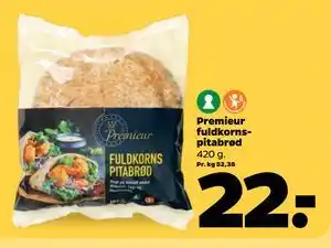 Netto Premieur fuldkornspitabrød tilbud