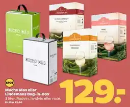 Netto Mucho Mas eller Lindemans Bag-in-Box tilbud