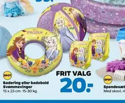 Netto Badering eller badebold Svømmevinger tilbud