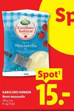 Lidl KAROLINES KØKKEN Revet mozzarella tilbud