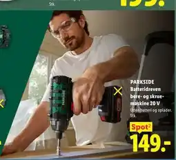 Lidl PARKSIDE Batteridreven bore- og skruemaskine 20 V tilbud