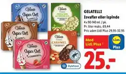 Lidl GELATELLI Isvafler eller ispinde, App-pris tilbud