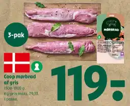 Coop 365 Coop mørbrad af gris (3-pak) tilbud