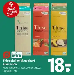 Coop 365 Thise økologisk yoghurt eller acido tilbud