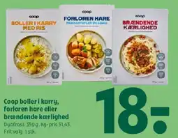 Coop 365 Coop boller i karry, forloren hare eller brændende kærlighed tilbud