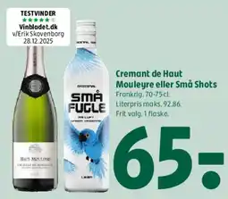 Coop 365 Cremant de Haut Mouleyre eller Små Fugle / Små Shots tilbud