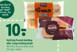Coop 365 Hatting fransk hotdog / Coop hotdog brød tilbud