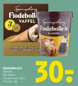 Coop 365 Spangsberg Flødebolle is / Flødebolle vaffel tilbud