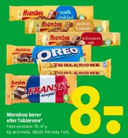 Coop 365 Marabou barer / Toblerone / Oreo tilbud