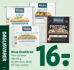 Coop 365 Wasa Knækbrød tilbud