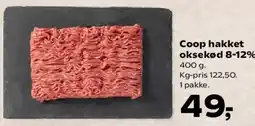SuperBrugsen Coop hakket oksekød 8-12% tilbud