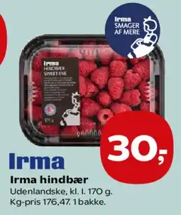 SuperBrugsen Irma hindbær tilbud