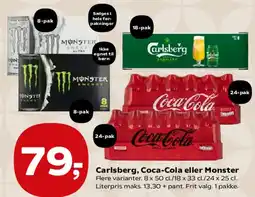 SuperBrugsen Carlsberg, Coca-Cola eller Monster - Flere varianter tilbud