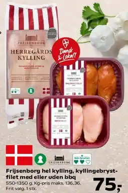 SuperBrugsen Herregårds kylling – hel kylling / kyllingebrystfilet tilbud