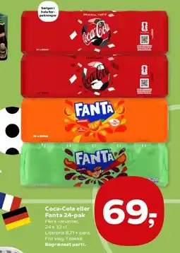 SuperBrugsen Coca-Cola eller Fanta 24-pak tilbud