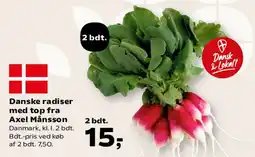 SuperBrugsen Danske radiser med top fra Axel Månsson tilbud