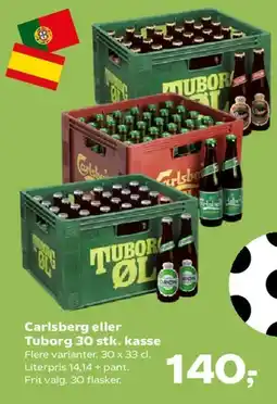 SuperBrugsen Carlsberg eller Tuborg 30 stk. kasse tilbud