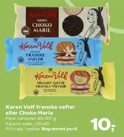 SuperBrugsen Karen Volf franske vafler eller Choko Marie tilbud