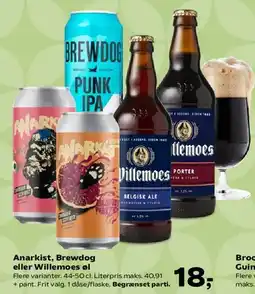 SuperBrugsen Anarkist, Brewdog eller Willemoes øl tilbud
