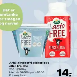 SuperBrugsen Arla laktosefri piskefløde / fraiche tilbud