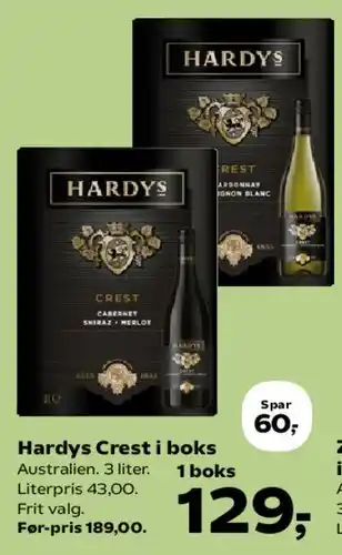 SuperBrugsen Hardys Crest i boks tilbud