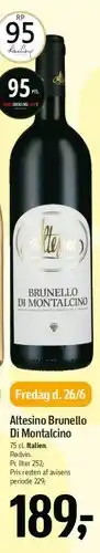 Føtex Altesino Brunello Di Montalcino tilbud
