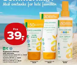 Kvickly Ånglamark solcreme / aftersun tilbud