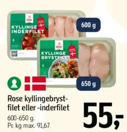 Føtex Rose kyllingebryst-filet eller inderfilet tilbud
