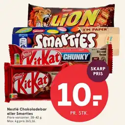 SPAR Nestlé chokoladebar eller Smarties tilbud