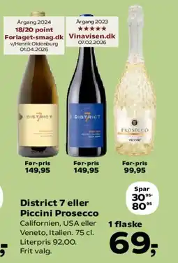 Kvickly District 7 eller Cicini Prosecco tilbud