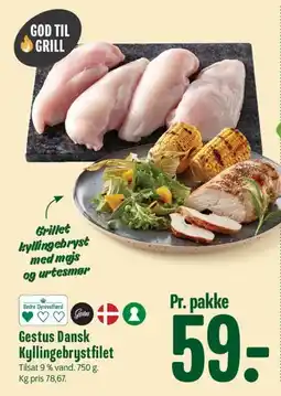 Min Købmand Gestus Dansk Kyllingebrystfilet tilbud