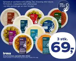 SuperBrugsen Irma hummus, spreads eller oliven tilbud