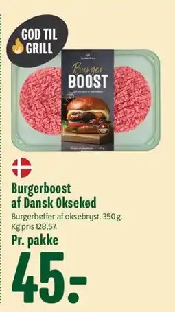 Min Købmand Burgerboost af Dansk Oksekød tilbud