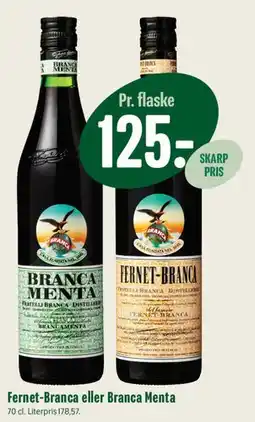 Min Købmand Fernet-Branca eller Branca Menta tilbud