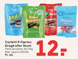 SPAR Carletti P-Tærter, Drage eller Skum tilbud
