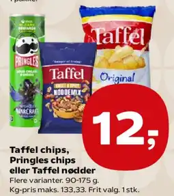 Kvickly Taffel chips, Pringles chips eller Taffel nudler tilbud