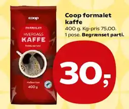 Kvickly Coop formalet hverdagskaffe tilbud
