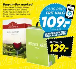 Bilka Bag-in-Box (Mucho Más / Lindeman's) tilbud