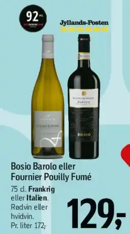 Føtex Bosio Barolo eller Fournier Pouilly Fumé tilbud