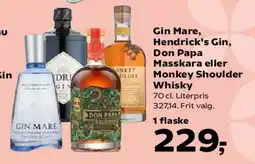 SuperBrugsen Gin Mare, Hendrick's Gin, Don Papa Masskara eller Monkey Shoulder Whisky tilbud