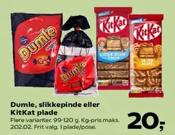 SuperBrugsen Dumle, slikpinde eller KitKat plade tilbud