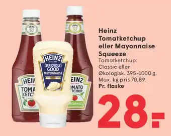 SPAR Heinz Tomatketchup eller Mayonnaise Squeeze tilbud