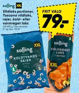 Bilka Vildlaks portioner / rejer / kold- eller varmrøget laks tilbud