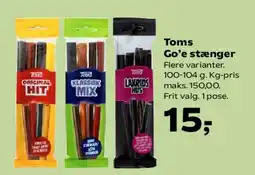 SuperBrugsen Toms Go'e stænger tilbud