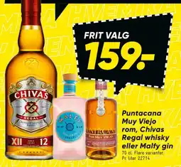 Bilka Puntacana Muy Viejo rom / Chivas Regal whisky tilbud