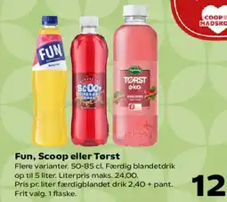 SuperBrugsen Fun, Scoop eller Tørst (færdigblandet drik) tilbud