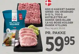 MENY Hakket dansk grise- og oksekød / danske koteletter tilbud