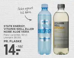 MENY State Energy, Vitamin Well eller Nobe Aloe Vera tilbud