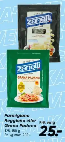 Bilka Parmigiano Reggiano eller Grana Padano tilbud