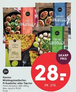 SPAR Gestus Middagskødboller, Frikadeller eller Tærter tilbud
